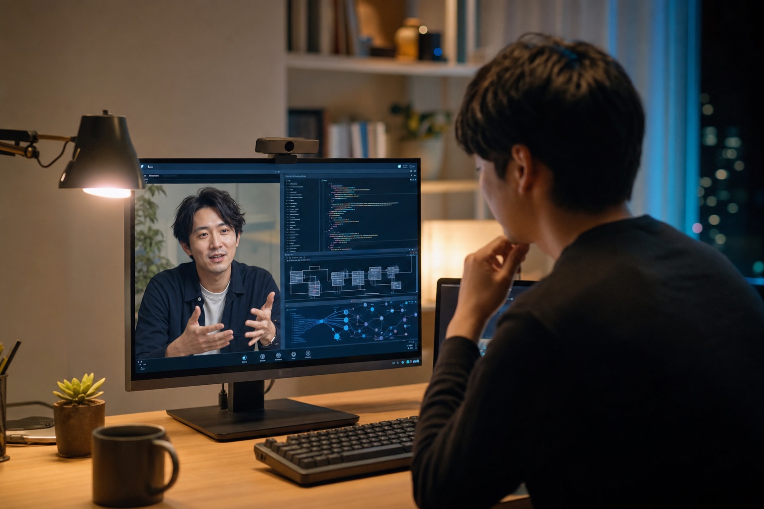 働きながら実践課題のフィードバックを受けるイメージ